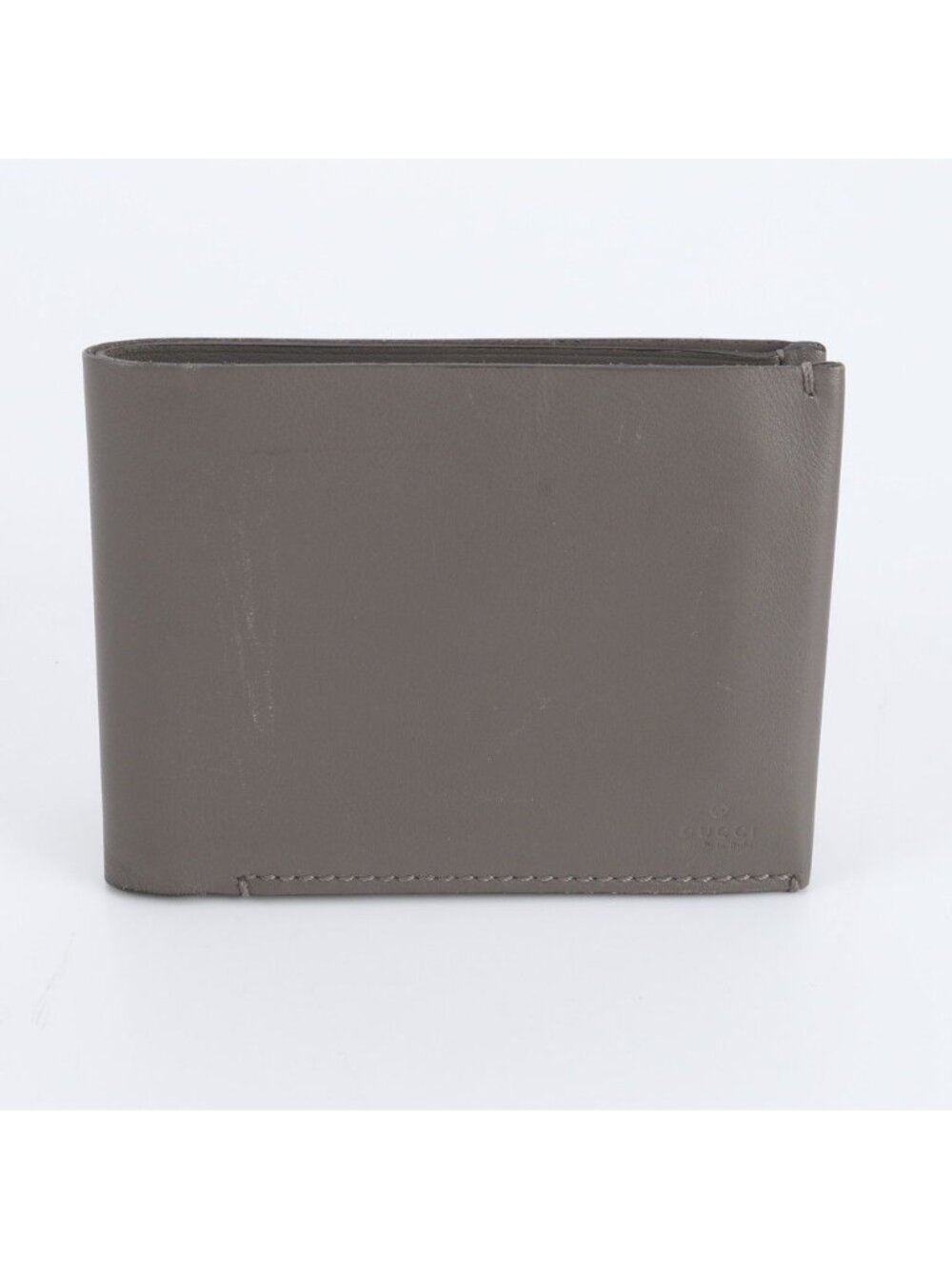 Gucci Leather Bifold Wallet Gray